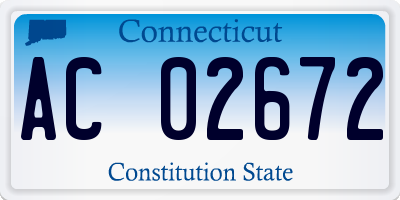 CT license plate AC02672