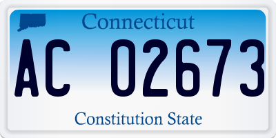 CT license plate AC02673