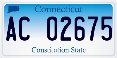 CT license plate AC02675