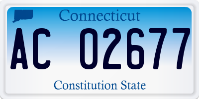 CT license plate AC02677