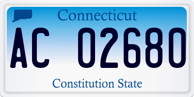 CT license plate AC02680