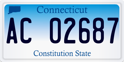 CT license plate AC02687