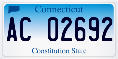 CT license plate AC02692