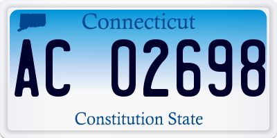 CT license plate AC02698