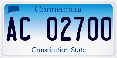 CT license plate AC02700