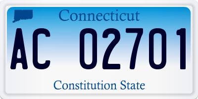 CT license plate AC02701