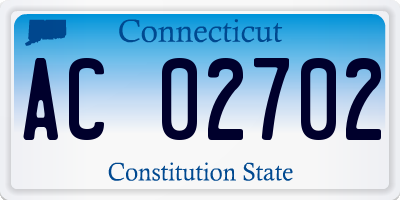 CT license plate AC02702