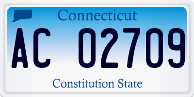 CT license plate AC02709