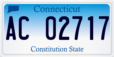 CT license plate AC02717