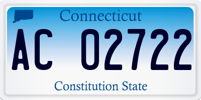 CT license plate AC02722