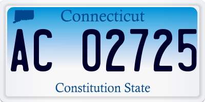 CT license plate AC02725