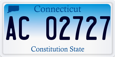 CT license plate AC02727