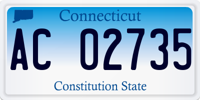 CT license plate AC02735