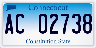 CT license plate AC02738