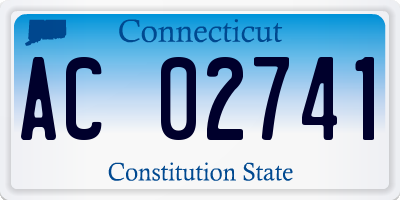 CT license plate AC02741