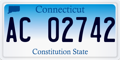 CT license plate AC02742