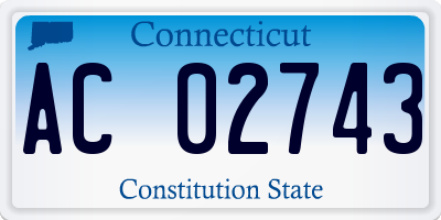 CT license plate AC02743