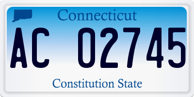 CT license plate AC02745