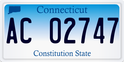 CT license plate AC02747