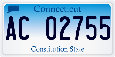 CT license plate AC02755