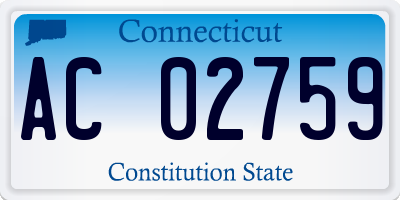 CT license plate AC02759