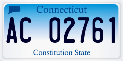 CT license plate AC02761