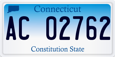 CT license plate AC02762