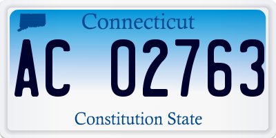 CT license plate AC02763