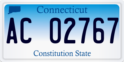 CT license plate AC02767