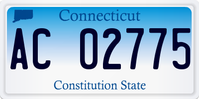 CT license plate AC02775