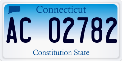 CT license plate AC02782