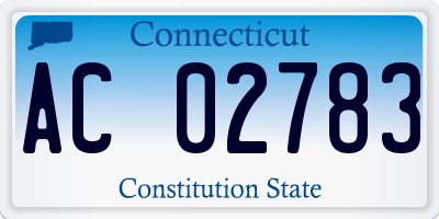 CT license plate AC02783