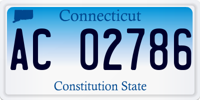 CT license plate AC02786