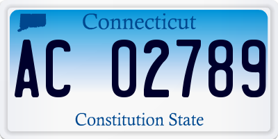 CT license plate AC02789