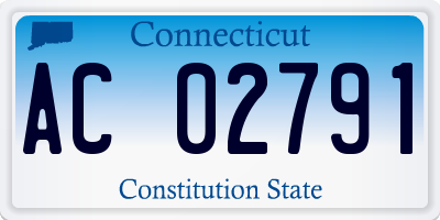 CT license plate AC02791