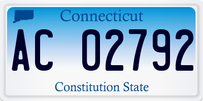 CT license plate AC02792