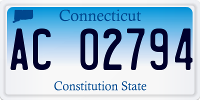 CT license plate AC02794