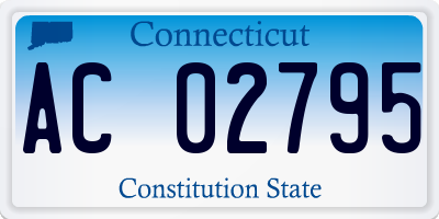 CT license plate AC02795