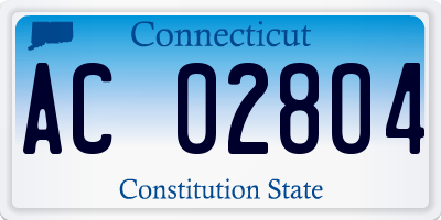 CT license plate AC02804