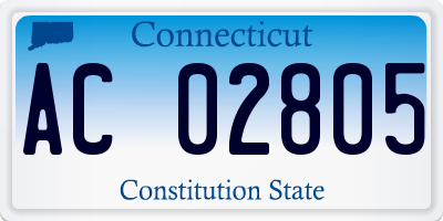 CT license plate AC02805