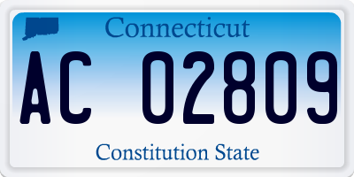 CT license plate AC02809