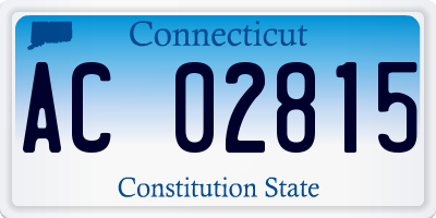 CT license plate AC02815