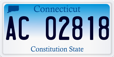 CT license plate AC02818