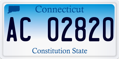 CT license plate AC02820