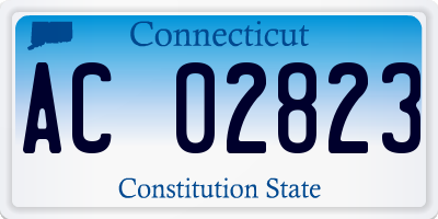 CT license plate AC02823