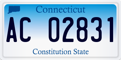 CT license plate AC02831