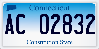 CT license plate AC02832