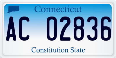 CT license plate AC02836