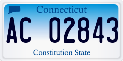 CT license plate AC02843