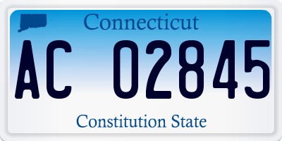 CT license plate AC02845